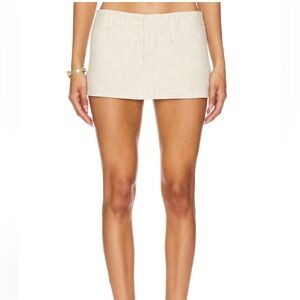 Lioness RHODE Cream Mini Skirt